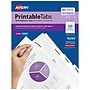 Avery Printable Self-Adhesive Plastic Tabs, White, 20 Tabs/Sheet, 4 Sheets/Pack (16282)~#|#~1EE3661D-D983-4034-914B93C4AFC60804_sc7