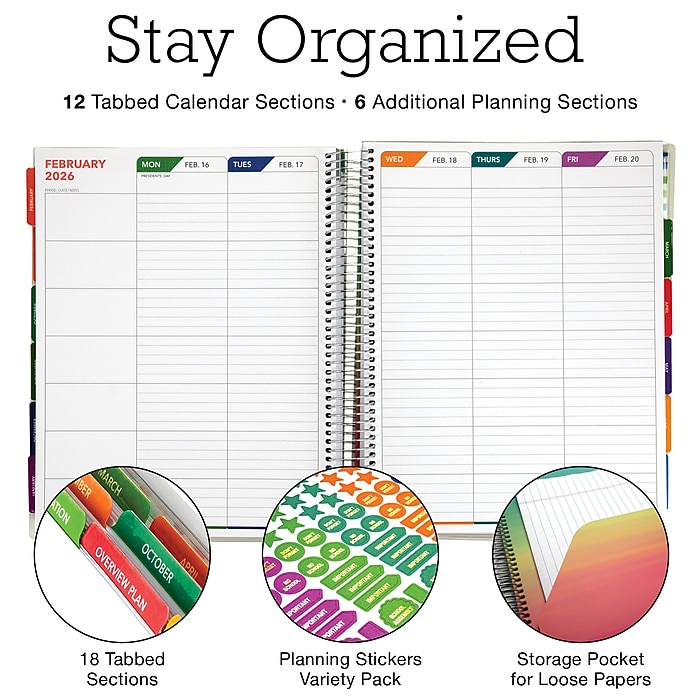 2025-2026 Global Printed Products Deluxe Teal Floral 8.5