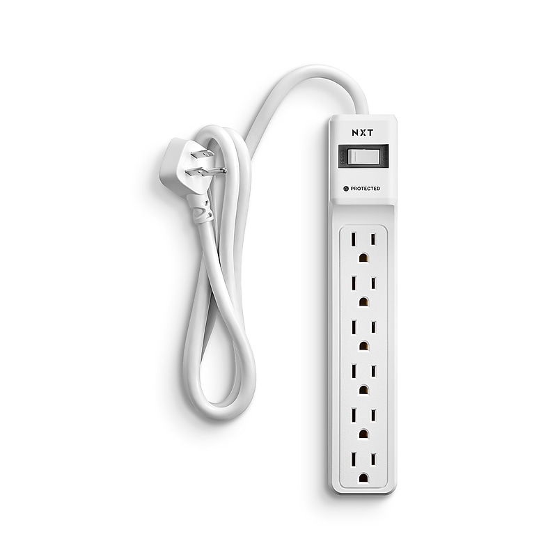 NXT Technologies 6-Outlet Surge Protector, 4' Cord, 600 Joules (NX54312) image 1