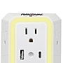 RAYOVAC 2-Outlet 2-USB Portable Surge Protector Wall Tap with Night-Light, 300-Joules, White (SS-Q205)~#|#~1EE99038-09B5-4CB7-A5150660500BD440_sc7