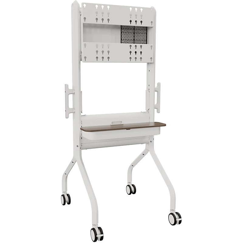 Chief Voyager Manual Height‑Adjustable Mobile AV Cart, White (LSCUW) image 1