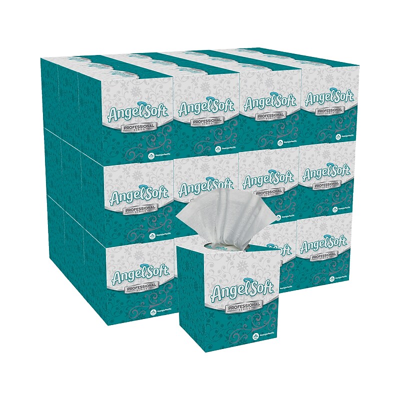 Angel Soft Professional Series Facial Tissue, 2-Ply, 96 Tissues/Box, 36 Boxes/Pack (46580) image 1