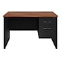 Hirsh 48"W Single-Pedestal Desk, Black/Walnut (20539)~#|#~1EF74BF5-351A-4772-B8B19BA0B3B9BD6D_sc7
