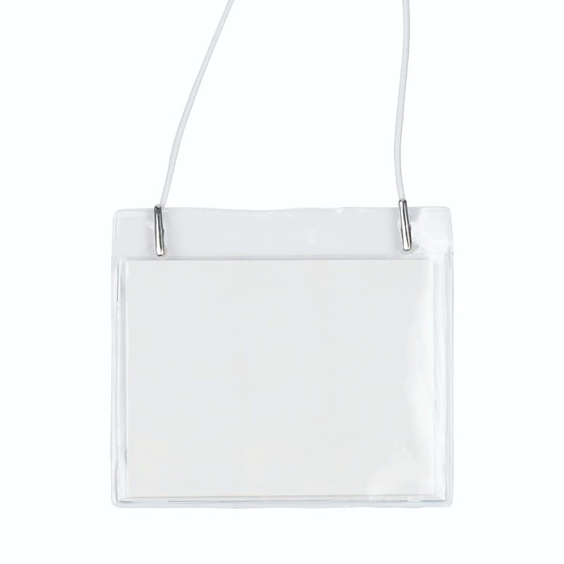 JAM PAPER Plastic Name Tags, 4" x 3 1/2", Clear, 24/Pack (401138612) image 1
