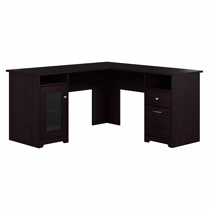 Bush Furniture Cabot 60"W L Shaped Computer Desk with Storage, Espresso Oak (WC31830K) image 1