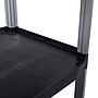 Luxor 3-Shelf Serving Cart with Swivel Wheels, Black/Aluminum (SC13-B)~#|#~1EFFBBAB-8C83-42CE-85379848343E35BA_sc7