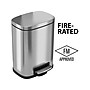 HLS Commercial Stainless Steel Trash Can with Hinged Lid, 1.32-Gallon, Silver (HLSS01RFR)~#|#~1F025EDC-9FB7-4494-B63CA1738BCD6E0F_sc7