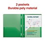 Staples 2-Pocket Plastic Presentation Folder with Fasteners, Green (ST26388-CC)~#|#~1F0299D6-C515-40AE-9BEC3B6F9BF8CF32_sc7