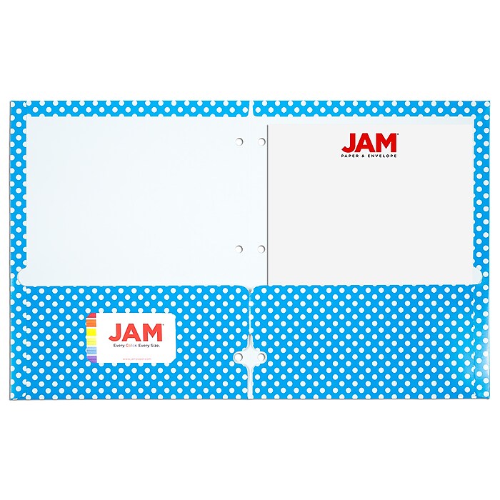 JAM Paper Glossy 3-Hole Punched 2-Pocket Folders JAM Paper Glossy 3-Hole Punched 2-Pocket Folders
