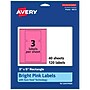 Avery Laser/Inkjet Rectangle Multipurpose Labels, 3" x 5", Bright Pink, 120/Pack (94213)~#|#~1F0A4E67-C3C5-451A-88CFDD0CDA6B0F18_sc7