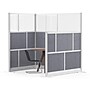 Luxor Modular Room Divider Starter Wall, 70"H x 70"W, Gray PET/Frosted Acrylic (MW-7070-FCG)~#|#~1F0D39F6-CA7D-479F-960B690B0DB7DDDD_sc7