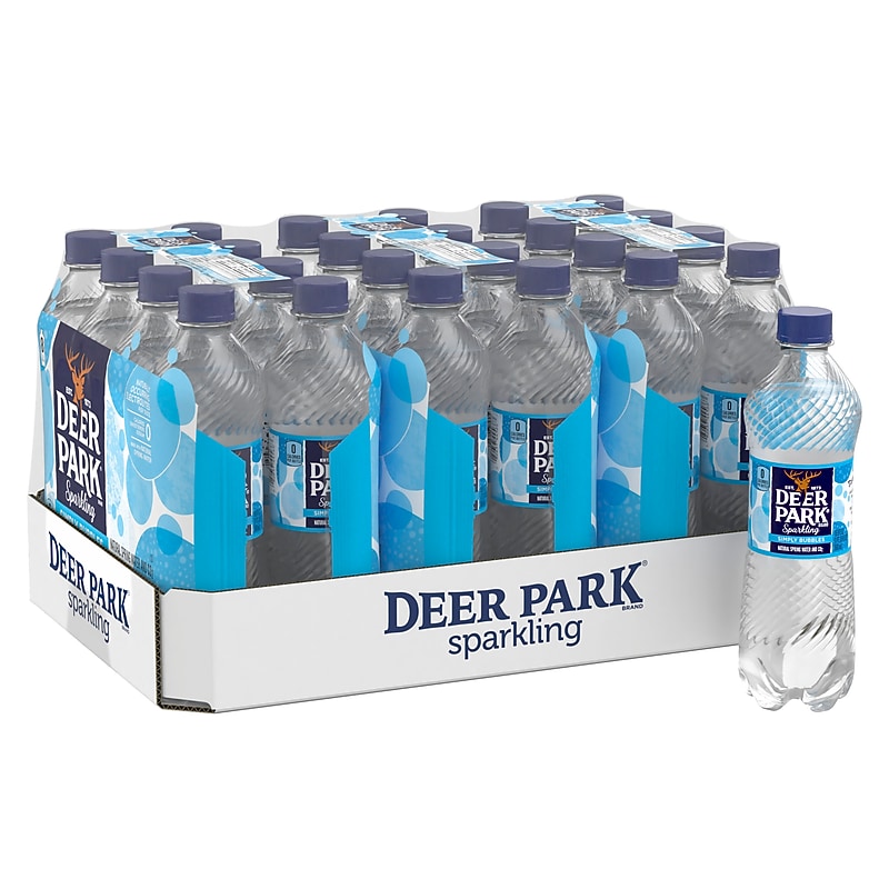 Deer Park Simply Bubbles Sparkling Spring Water, 16.9 oz. Bottles, 24/Carton (12349500) image 1