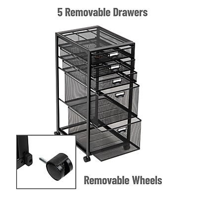 Mind Reader Rolling Storage Utility Cart - Thumbnail 5