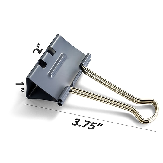 Officemate EZ Large Binder Clips, Gray, 16 Clips/Pack (99216)~#|#~1F160C3A-4EA7-4262-86718B65DB18CF30_sc7