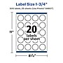 Avery Laser/Inkjet Multipurpose StarburstLabels, 1.75" Dia, Glossy White, 500/Pack (94607)~#|#~1F2159BF-87CB-4AD1-A71A23DE0D3B415A_sc7