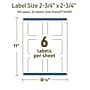 Avery Dissolvable Square Multipurpose Labels, 2.75" x 2.75", Off-white, 150/Pack (94109)~#|#~1F265993-8176-45C2-AC47F6BEB2782D63_sc7