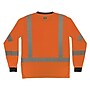 Ergodyne GloWear 8369BK High Visibility Long Sleeve Black Bottom T-Shirt, ANSI Type R Class 3, Orange, Medium (22223)~#|#~1F26D6C2-75CE-42A6-9E3C4B4BA85A9D7B_sc7