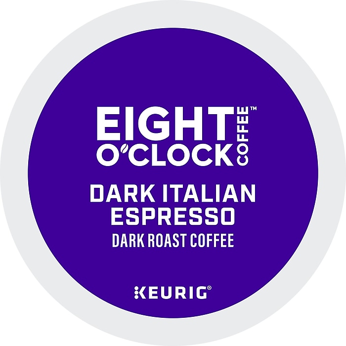 Eight O'Clock Dark Italian Espresso Coffee, Keurig K-Cup Pod, Dark