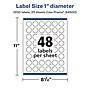 Avery Laser/Inkjet Round Multipurpose Labels, 1" Dia., 1,200 Labels/Pack  (94500)~#|#~1F2EB7A6-0FC9-4152-9ECF9EAEC758CA62_sc7