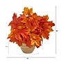 Nearly Natural 16" Autumn Maple Leaf Artificial Plant in Decorative Planter (P1549-OG)~#|#~1F33E1E7-1A4A-4691-90D784F1BE236DCC_sc7