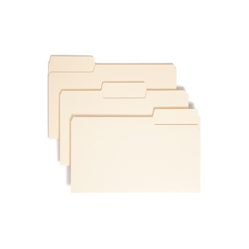 Smead SuperTab Heavyweight File Folder, Oversized 1/3-Cut Tab, Legal, Manila (15401) image 1