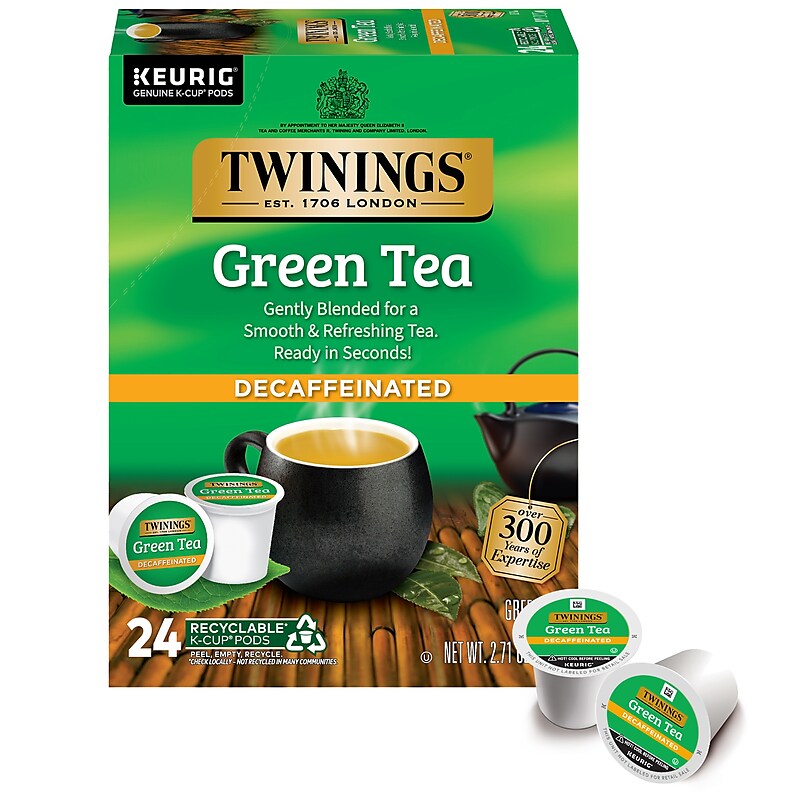 Twinings Decaf Green Tea, Keurig® K-Cup® Pods, 24/Box (TNA90557) image 1