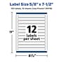 Avery Laser/Inkjet Rectangle Waterproof Multipurpose Labels, 7.5"  x 0.625", White, 120/Pack (94119)~#|#~1F378F4C-1F2B-4688-92FBDAA99A9504EC_sc7
