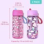 bentgo Plastic Water Bottle, 15 oz., Rainbows & Butterflies/Fairies, 2/Pack (BGKDWB2-2)~#|#~1F3DF383-AD5D-4EDA-BB85753E0506A5F0_sc7