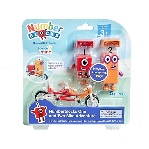 hand2mind Numberblocks One and Two Bike Adventure Playset, Red