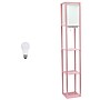 Creekwood Home Classix 3-Tier Storage LED Floor Lamp with Charging Ports, with Feit LED Bulb, Light Pink (CWF-3009-LP-LB)~#|#~1F4F4DF7-074D-4A6F-B54EF3E5BB221A64_sc7