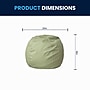 Flash Furniture Cotton Twill Small Dot Kids Bean Bag Chair, Green~#|#~1F502AB3-F715-42CA-AEFE9E3A5DD2C2DB_sc7