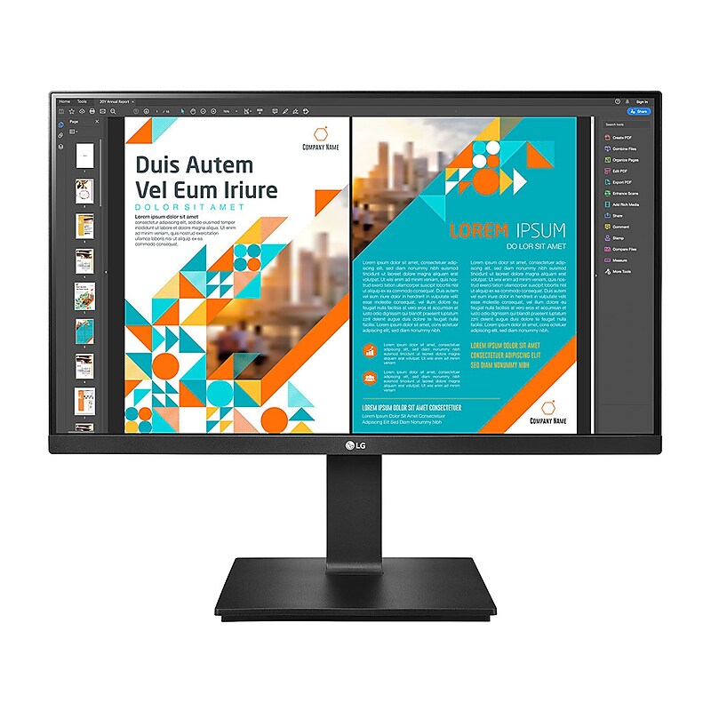 LG 23.8" LCD Monitor, Black (24BP55Q-B) image 1