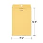 Staples Clasp & Moistenable Glue Kraft Catalog Envelopes, 7.5"L x 10.5"H, Brown, 100/Box (233577/19268)~#|#~1F6CA9AE-4431-4B82-BE0A70EC93B9BEC9_sc7