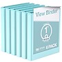 Davis Group Standard View 1" 3-Ring Binders, Aqua, 6/Pack (7411-12-06)~#|#~1F6F6A98-846A-44E5-8E5E39A13FB3FC17_sc7