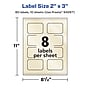 Avery Pearlized Ivory Decorative Edge Multipurpose Labels, 2" x 3", Ivory, 80/Pack (94267)~#|#~1F701F65-3D9E-4536-89C21C36A4E0FC3D_sc7