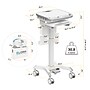 Mount-It! MedHub Powered Compact Medical Cart Workstation with Power Kit and Built-In Power Strip, White/Gray (MI-16056)~#|#~1F7040DC-92CD-4C09-8C6623D33F3FCFEE_sc7