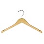 Nahanco 17" Wood Flat Dress Hanger With Notches, Natural, 100/Box (81-17CH)~#|#~1F79CC3D-7F9F-4DAC-8F8E982C747CF0E8_sc7