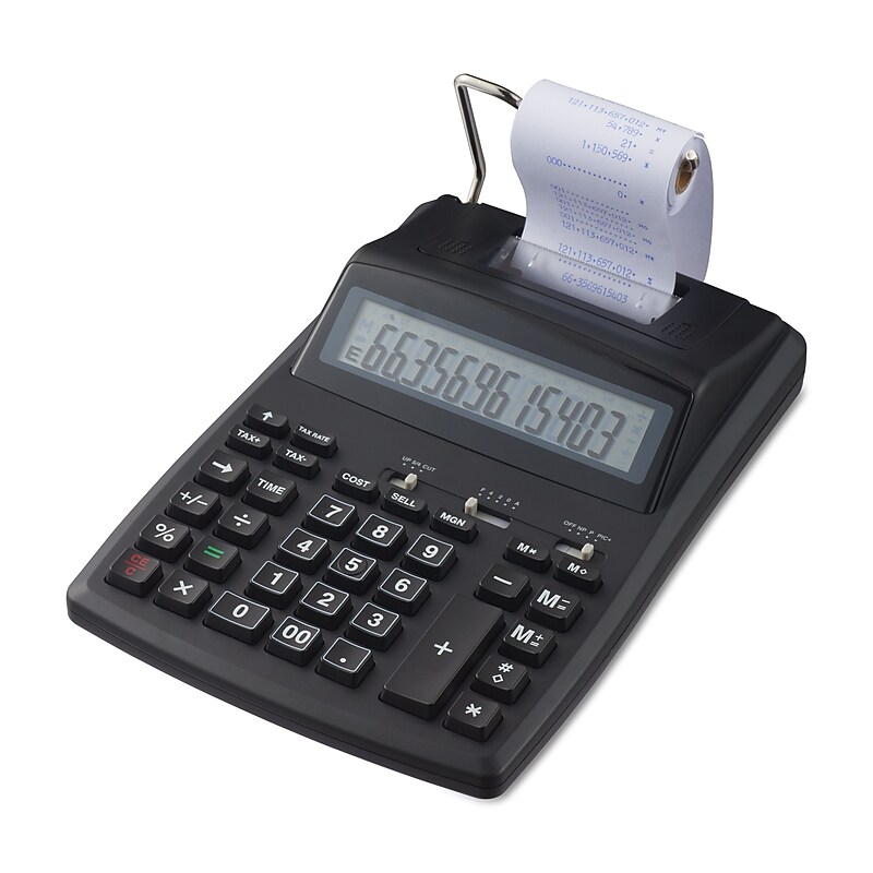 Staples ST44780-CC 12-Digit Desktop Printing Calculator, Black image 1