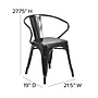 Flash Furniture Luna Indoor-Outdoor Chair with Arms, Black with Black Seat (CH31270BKPL1B)~#|#~1F7F0A1F-2D39-4939-8D4D6461A34BE26D_sc7
