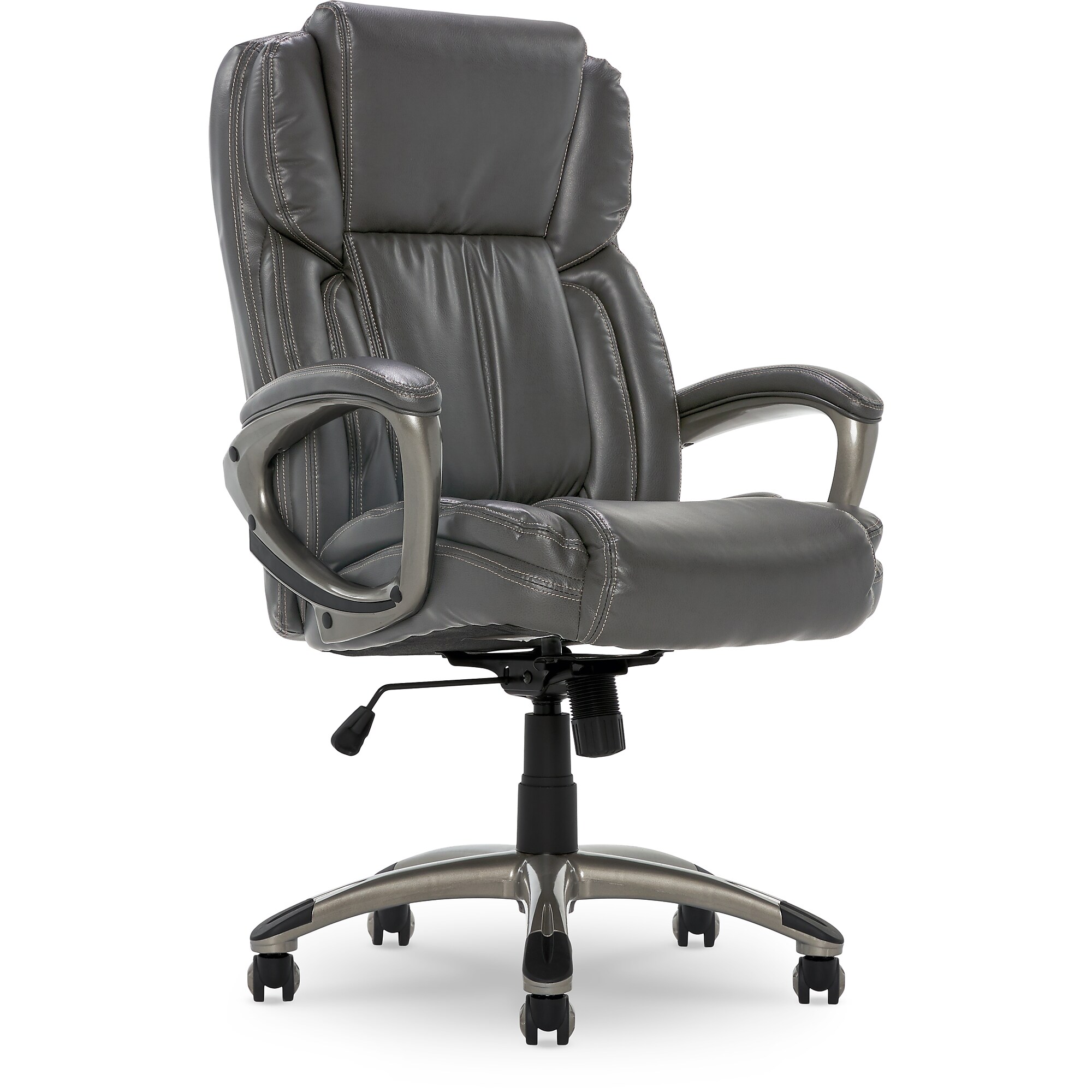 Serta Garret Ergonomic Bonded Leather Swivel Executive Chair, Harvard Gray (CHR200113) Sansujyuku sansujyuku.com