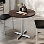 Flash Furniture Bennett 30" Round Wooden Commercial Indoor Table, Dark Brown Top/Silver Base (GSFRD30DBT2222S)~#|#~1F8519B3-E93F-475C-A1AC842935A8EECC_sc7