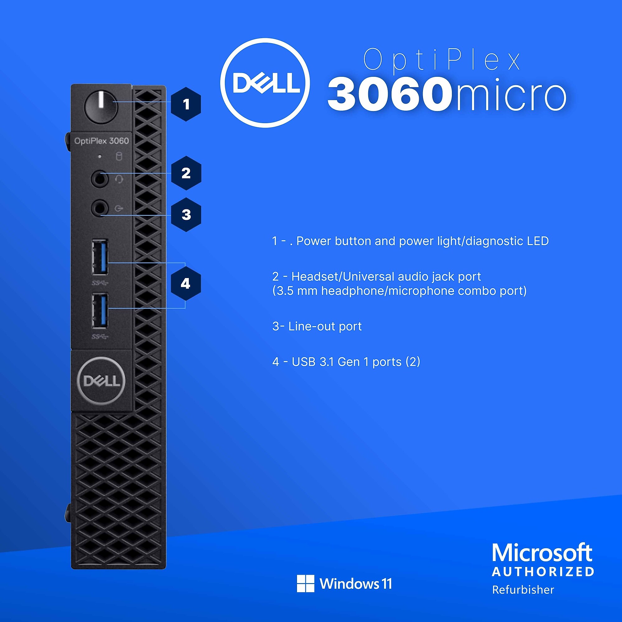 Dell OptiPlex Refurbished Micro Computer, Intel Core i5-8500T, 8GB RAM, 250GB SSD, Windows 11 Pro, Keyboard + Mouse Included Sansujyuku sansujyuku.com