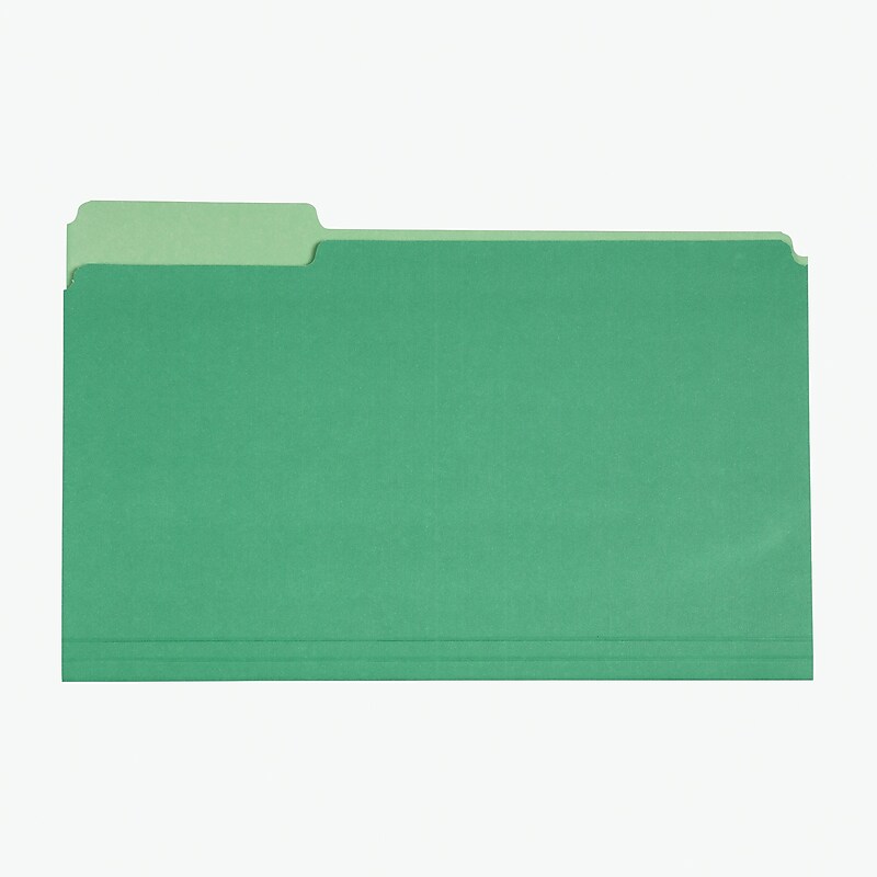 Pendaflex File Folder, Straight Cut, Assorted, Legal Size, Bright Green, 100/Box (153 1/3 BGR) image 1