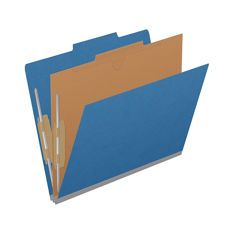 Medical Arts Press Pressboard Classification Folder, 1-Divider, 2" Expansion, Letter Size, Royal Blue, 10/Box image 1