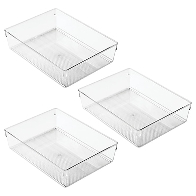 3-Piece Plastic Drawer Organizer