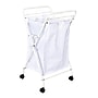Household Essentials 1-Section Rolling Hamper, Canvas, White (HE1115)~#|#~1F9C4AEC-D76D-492B-8A935F9B5E323CC4_sc7
