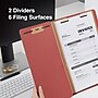 Staples 60% Recycled Pressboard Classification Folder, 2-Dividers, 2.5" Expansion, Legal Size, Red, 10/Box (ST18338/TR18338)~#|#~1F9FA9FD-7C01-4289-954FBC0EA994D9F0_sc7