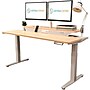 VersaDesk PowerLift Split-Level 60"W Electric Rectangular Adjustable Standing Desk, Maple/White (PL2SD6030-WM)~#|#~1FA1D485-10FC-438D-9EA38C11F43448CE_sc7