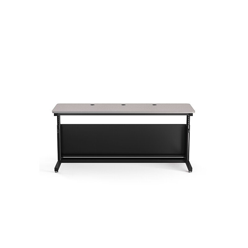 VersaDesk Deluxe 72"W Manual Adjustable Standing Computer Table, Grey/Black (CTL7224-BG) image 1