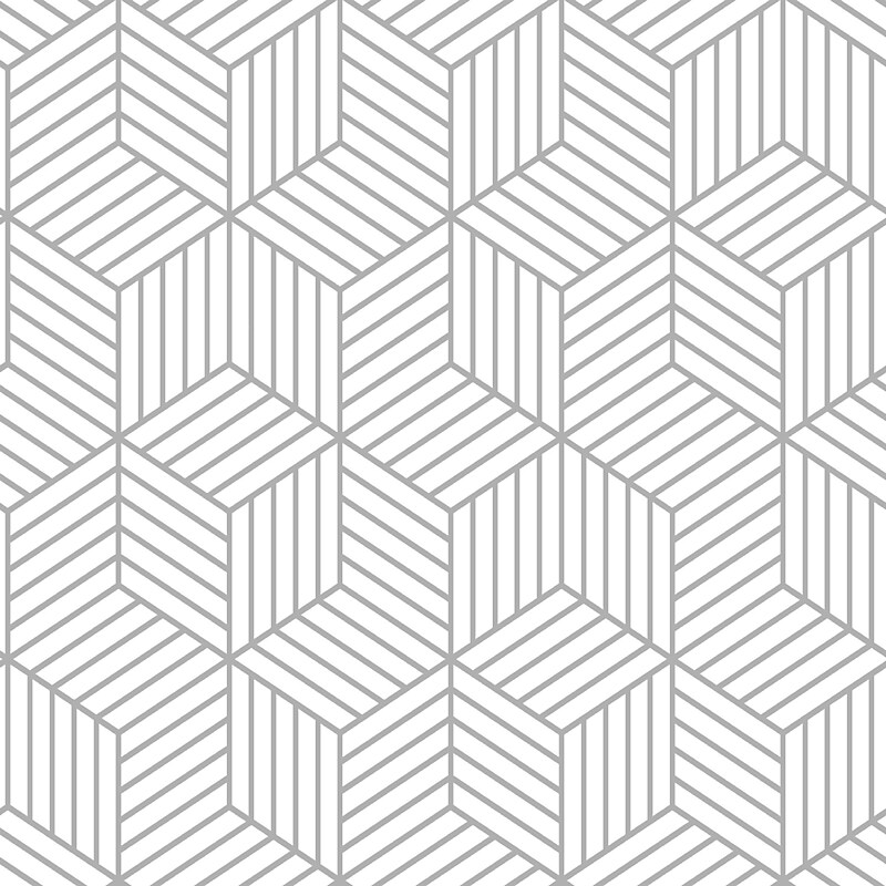 York Wallcoverings Stripped Hexagon Peel and Stick Wallpaper (RMK10705WP) image 1